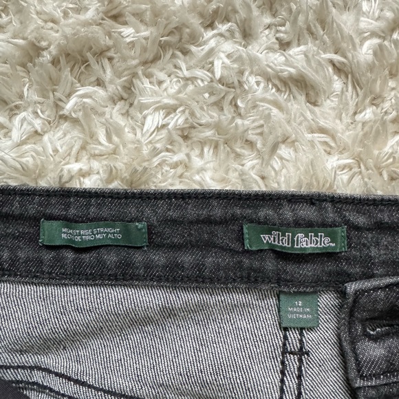 wild fable distressed black jeans highest rise straight - Picture 6 of 6